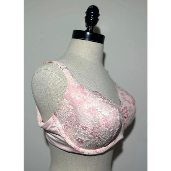 VICTORIA'S SECRET Body by Victoria Pink Floral Lined Demi Bra Womens 38DDD - Picture 2 of 7